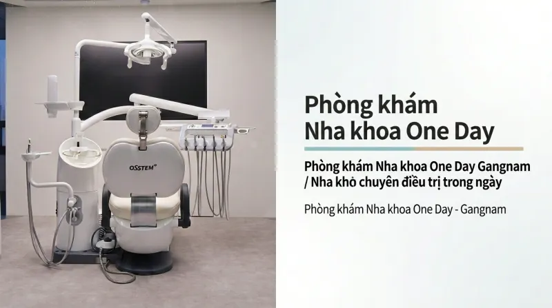 Nha khoa One Day - Phòng khám nha khoa Gangnam chuyên về Implant và niềng răng.