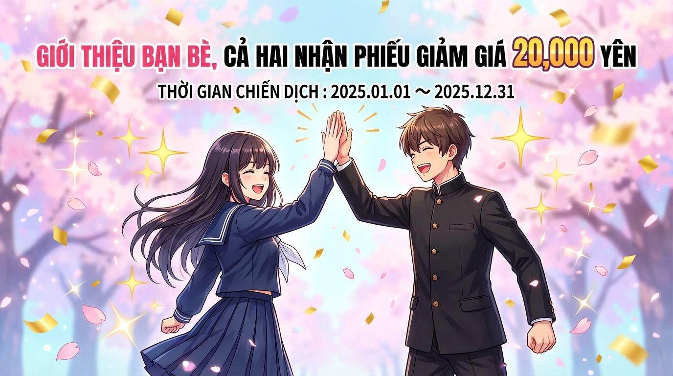 Tặng phiếu 20.000 won cho cả hai khi giới thiệu bạn bè